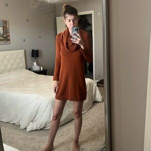Vince Burnt Orange Sweater Dress